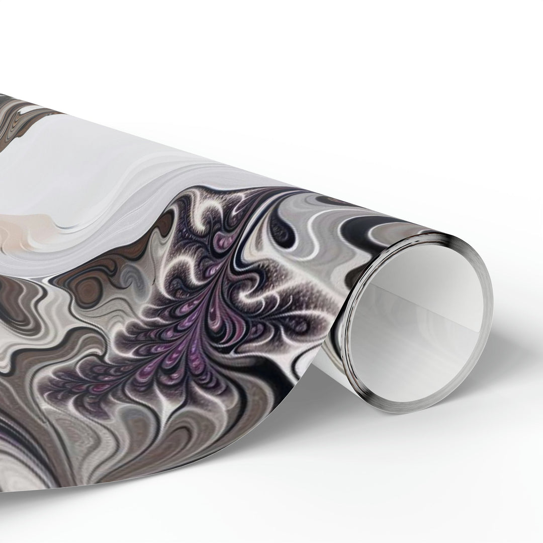 Swirling Monochrome Landscape - Wrapping Paper - Home Decor - g(0D·IO) - 30'' x 72'' - Matte -