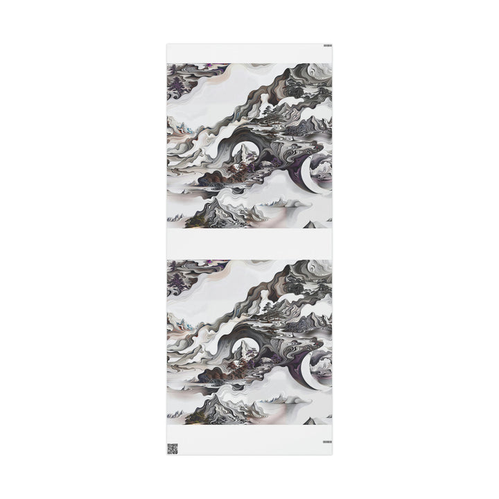 Swirling Monochrome Landscape - Wrapping Paper - Home Decor - g(0D·IO) - 30'' x 72'' - Matte -