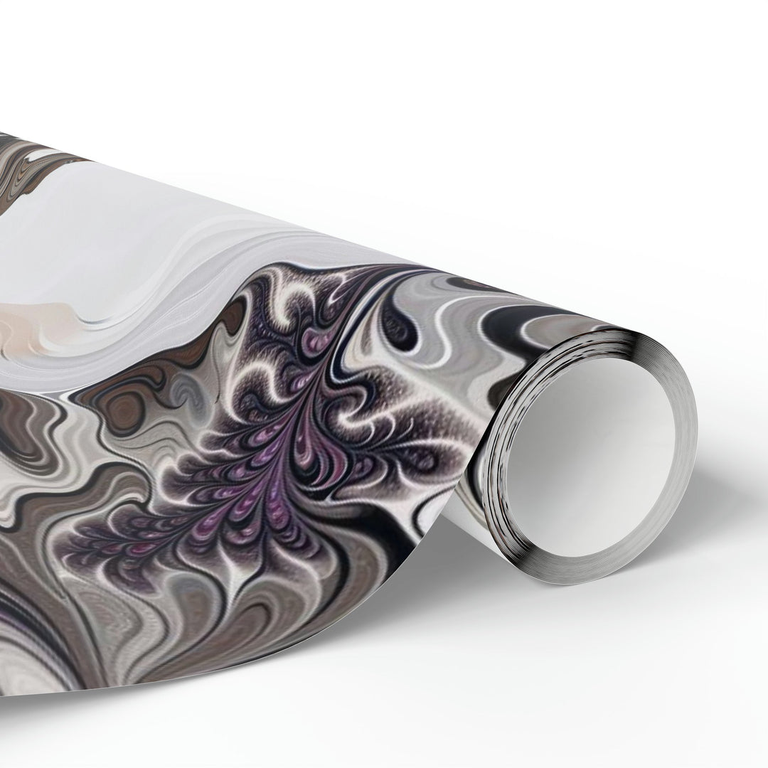 Swirling Monochrome Landscape - Wrapping Paper - Home Decor - g(0D·IO) - 30'' x 72'' - Matte -