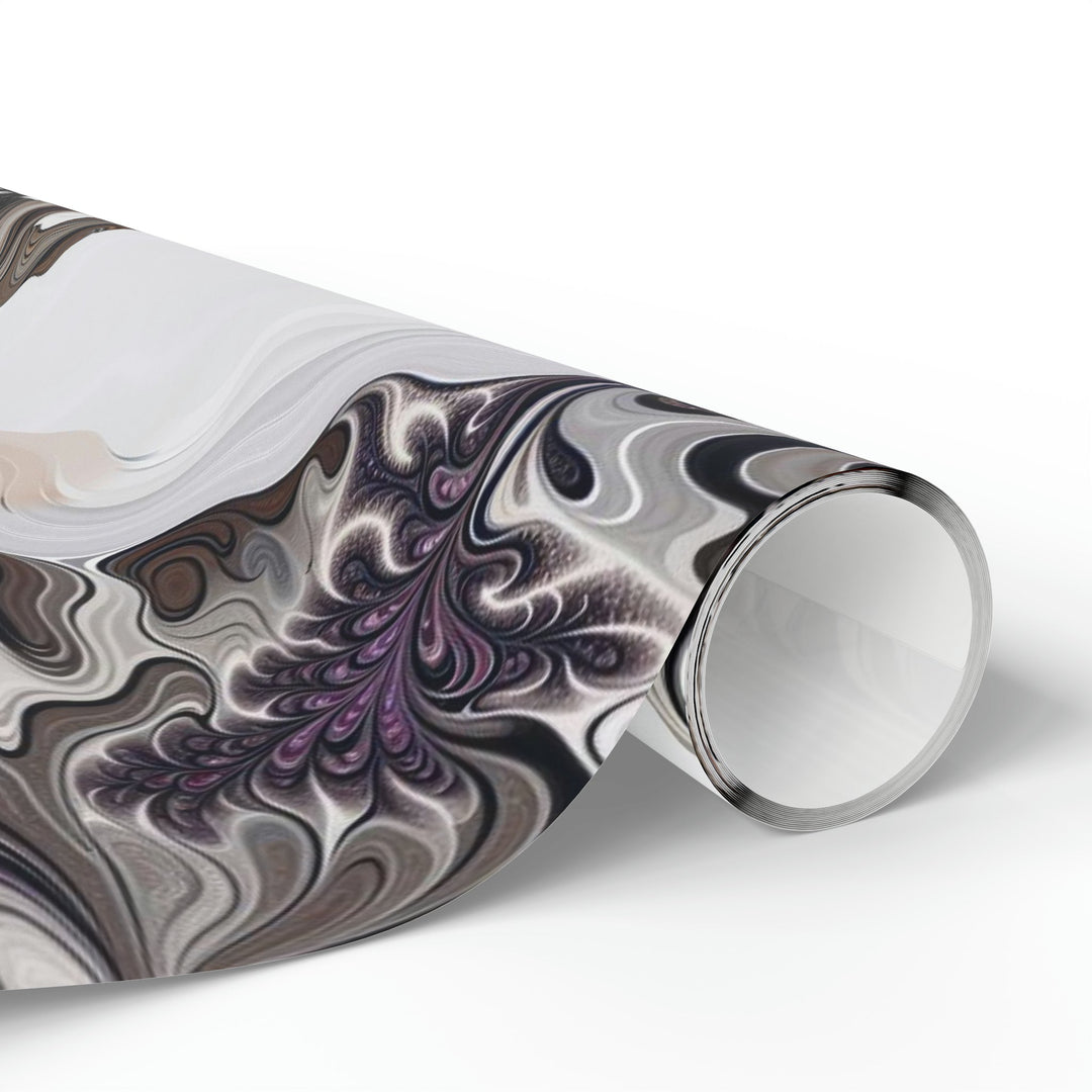 Swirling Monochrome Landscape - Wrapping Paper - Home Decor - g(0D·IO) - 30'' x 72'' - Matte -