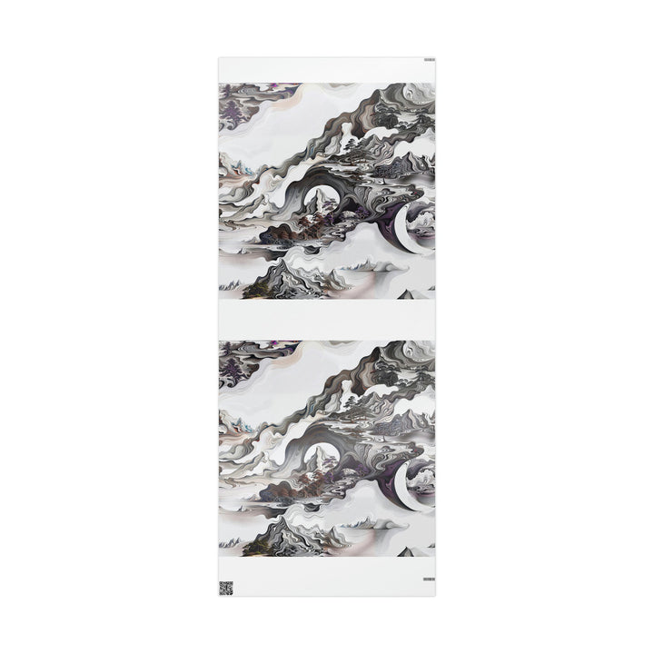 Swirling Monochrome Landscape - Wrapping Paper - Home Decor - g(0D·IO) - 30'' x 72'' - Glossy -