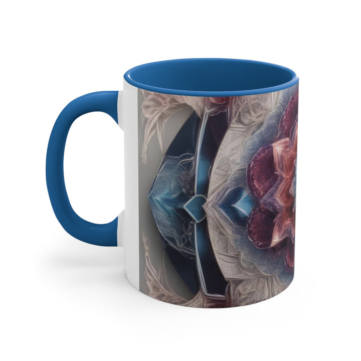 Symmetrical Crystal Bloom - Accent Coffee Mug - Mug - g(0D·IO) - Pink - 11oz -