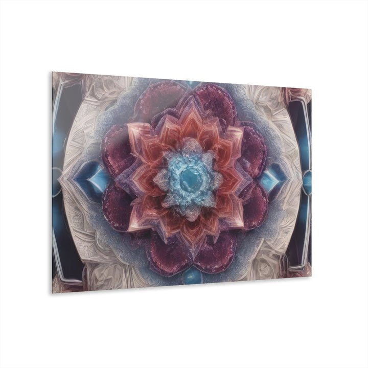 Symmetrical Crystal Bloom - Acrylic Prints (French Cleat Hanging) - Home Decor - g(0D·IO) - 36" x 24" (Horizontal) - 0.25'' -