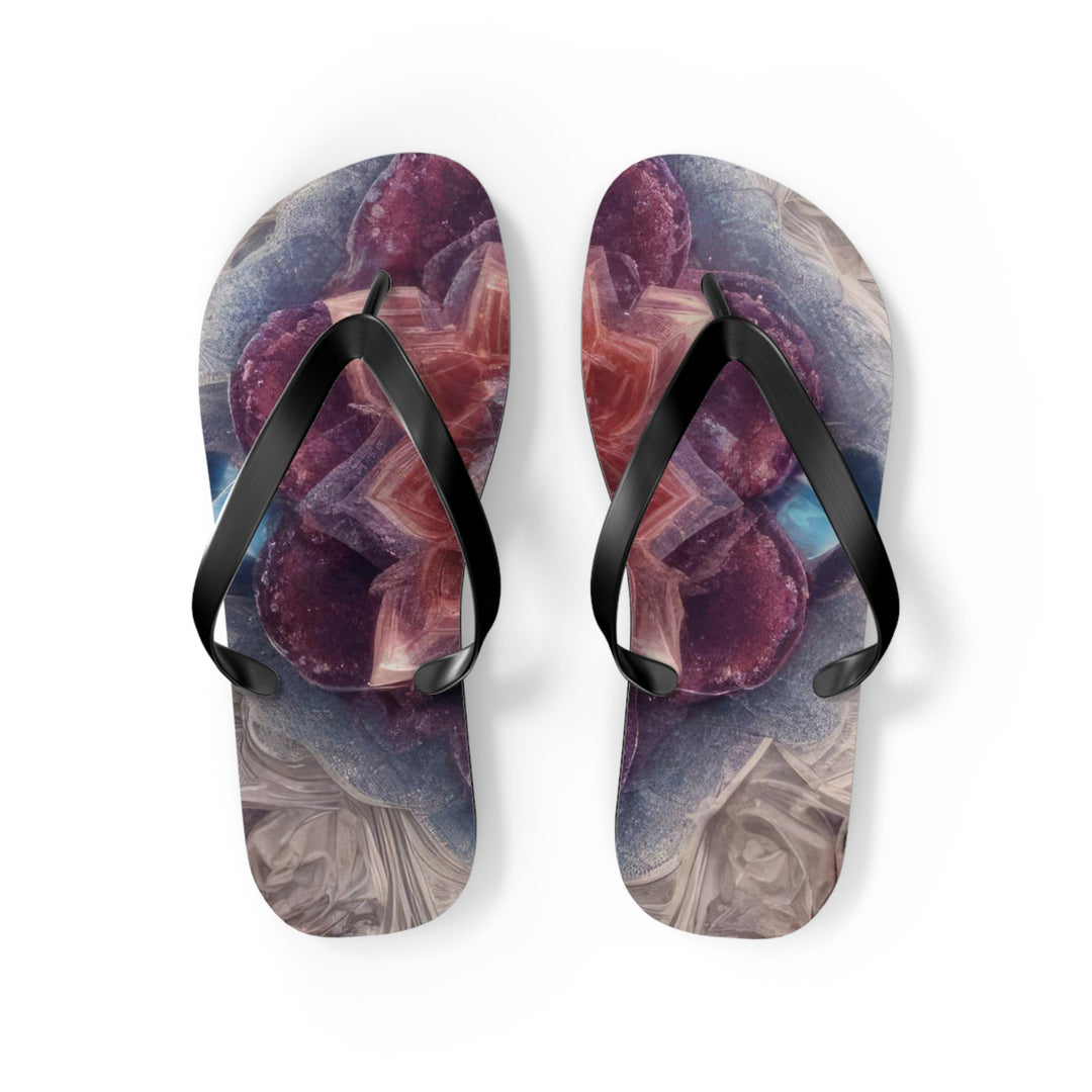 Symmetrical Crystal Bloom - Flip Flops - Shoes - g(0D·IO) - M - Black sole -