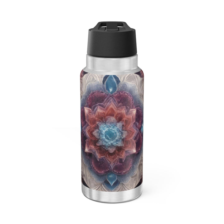 Symmetrical Crystal Bloom - Gator Tumbler 32oz - Mug - g(0D·IO) - Silver - 32oz -