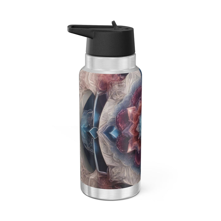 Symmetrical Crystal Bloom - Gator Tumbler 32oz - Mug - g(0D·IO) - Silver - 32oz -