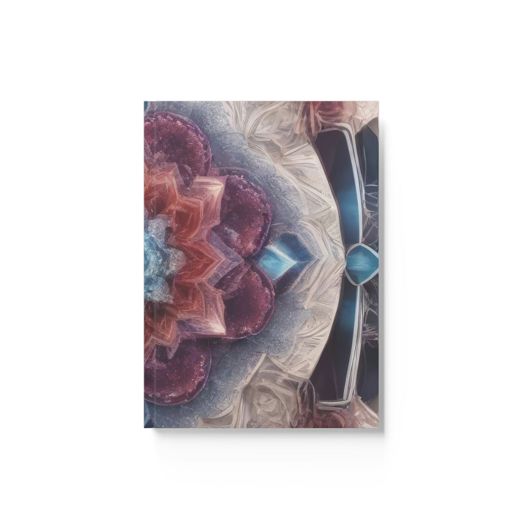 Symmetrical Crystal Bloom - Hard Backed Journal - Paper products - g(0D·IO) - Graph - A5 - White