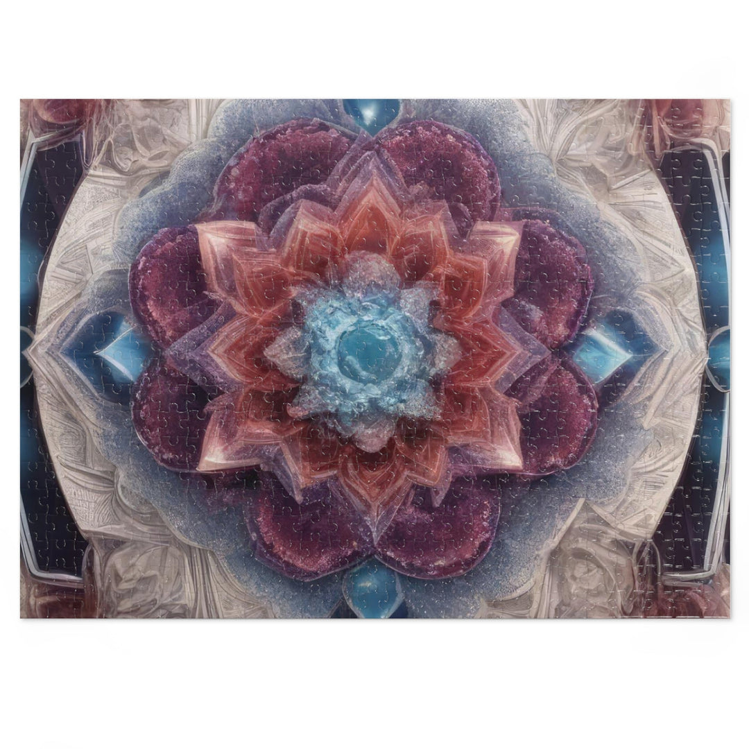 Symmetrical Crystal Bloom - Jigsaw Puzzle (100, 252, 500, 1000 pieces) - Puzzle - g(0D·IO) - 20.5" × 15" (500 pcs) - -