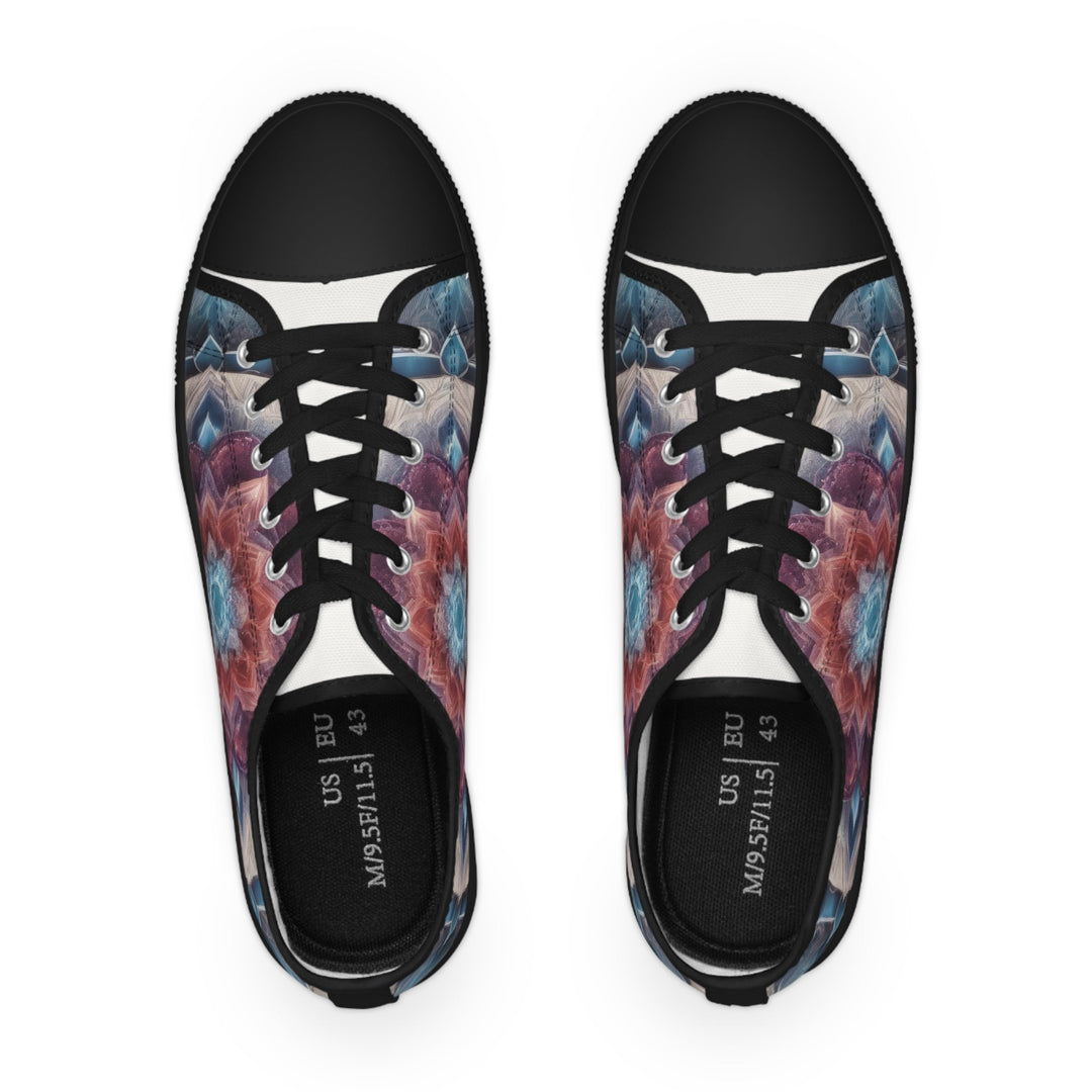 Symmetrical Crystal Bloom - Men's Lowtop Sneakers - Shoes - g(0D·IO) - US 5 - Black sole -