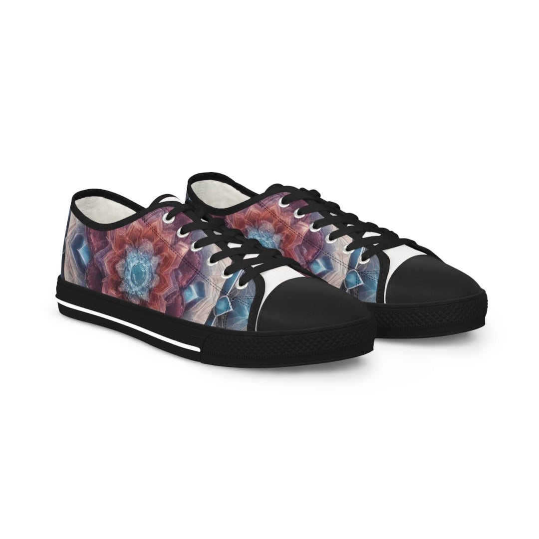 Symmetrical Crystal Bloom - Men's Lowtop Sneakers - Shoes - g(0D·IO) - US 5 - Black sole -