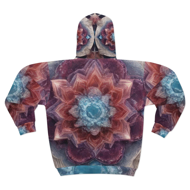 Symmetrical Crystal Bloom - Unisex Zip Hoodie - All Over Prints - g(0D·IO) - XS - -