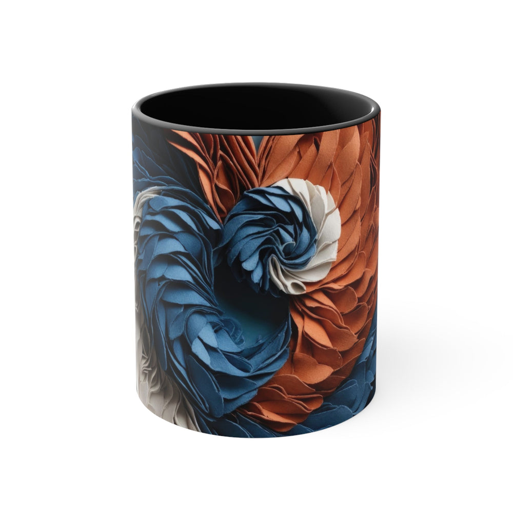 Textured Heart Art - Accent Coffee Mug - Mug - g(0D·IO) - Black - 11oz -