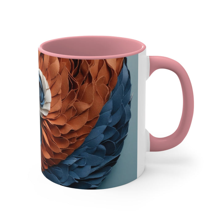 Textured Heart Art - Accent Coffee Mug - Mug - g(0D·IO) - Pink - 11oz -