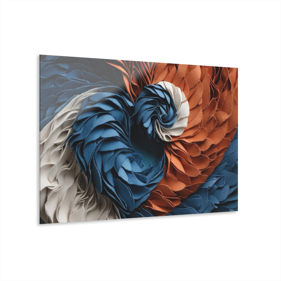 Textured Heart Art - Acrylic Prints (French Cleat Hanging) - Home Decor - g(0D·IO) - 36" x 24" (Horizontal) - 0.25'' -