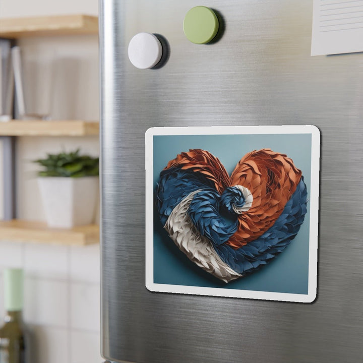 Textured Heart Art - Die-cut Magnet - Home Decor - g(0D·IO) - 6 × 6" - Die-Cut - 1 pc
