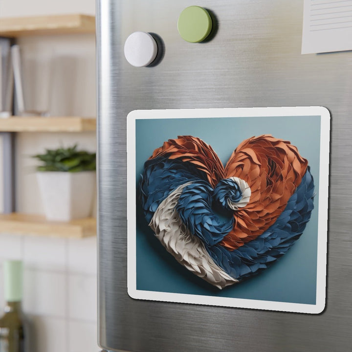 Textured Heart Art - Die-cut Magnet - Home Decor - g(0D·IO) - 6 × 6" - Die-Cut - 1 pc