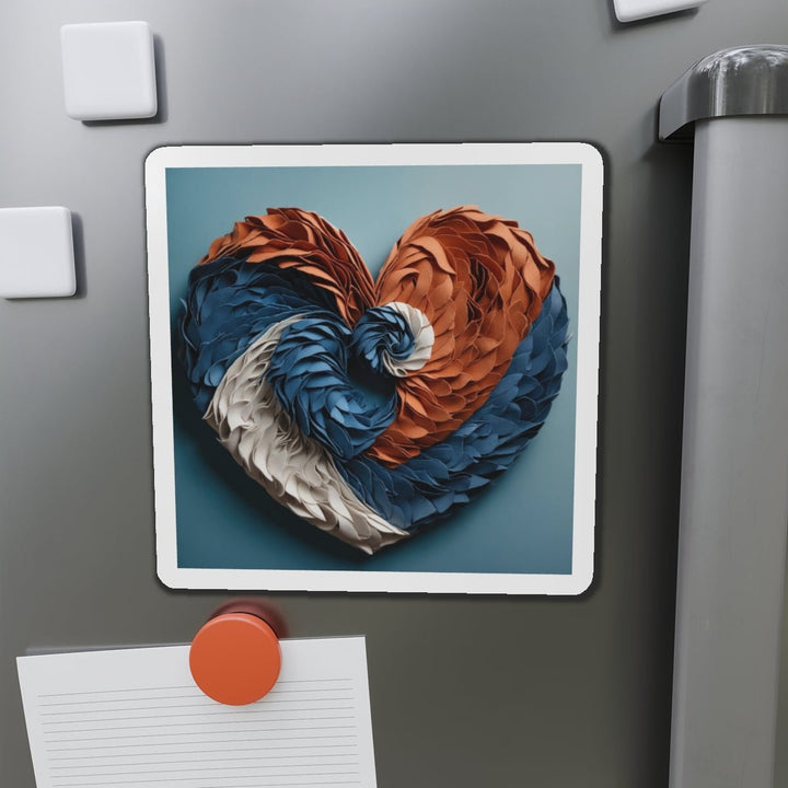 Textured Heart Art - Die-cut Magnet - Home Decor - g(0D·IO) - 6 × 6" - Die-Cut - 1 pc