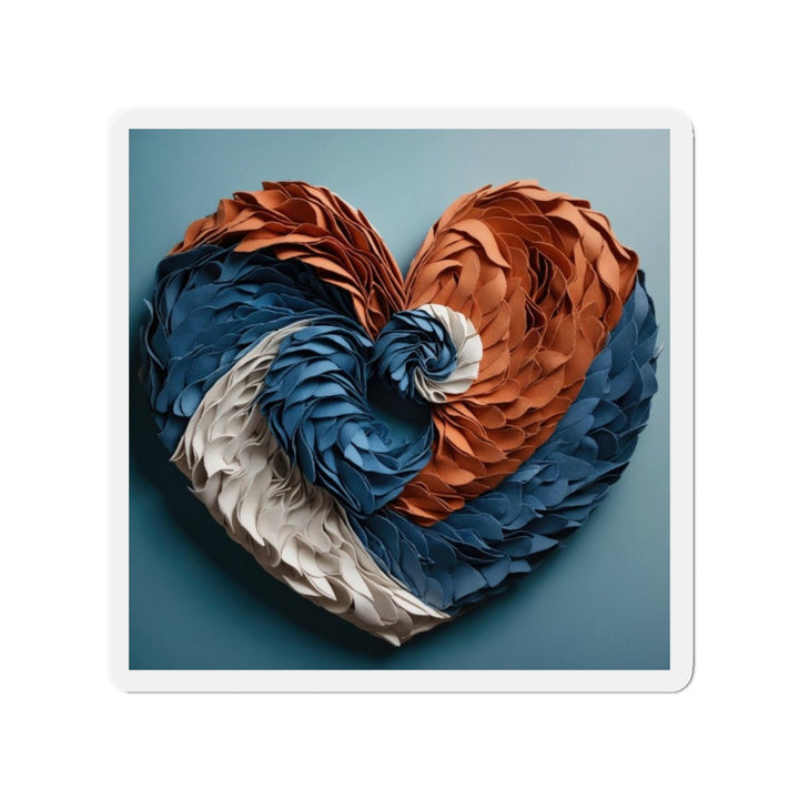 Textured Heart Art - Die-cut Magnet - Home Decor - g(0D·IO) - 6 × 6" - Die-Cut - 1 pc