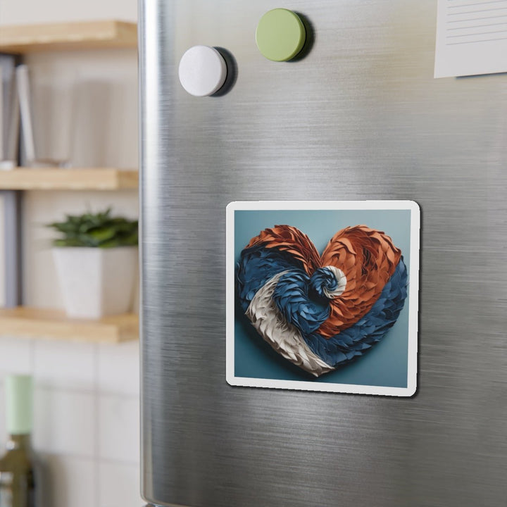 Textured Heart Art - Die-cut Magnet - Home Decor - g(0D·IO) - 6 × 6" - Die-Cut - 1 pc