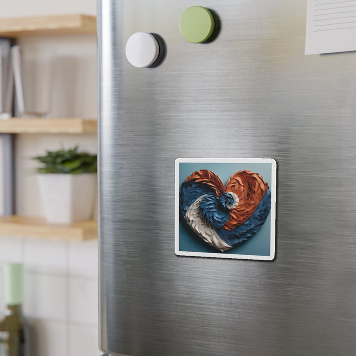 Textured Heart Art - Die-cut Magnet - Home Decor - g(0D·IO) - 6 × 6" - Die-Cut - 1 pc