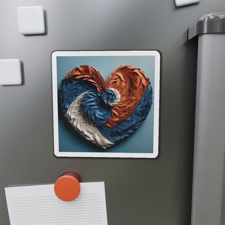 Textured Heart Art - Die-cut Magnet - Home Decor - g(0D·IO) - 6 × 6" - Die-Cut - 1 pc