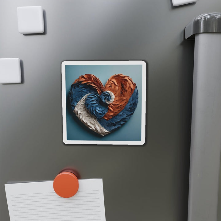 Textured Heart Art - Die-cut Magnet - Home Decor - g(0D·IO) - 6 × 6" - Die-Cut - 1 pc