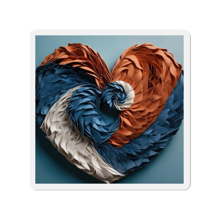 Textured Heart Art - Die-cut Magnet - Home Decor - g(0D·IO) - 2" x 2" - Die-Cut - 1 pc