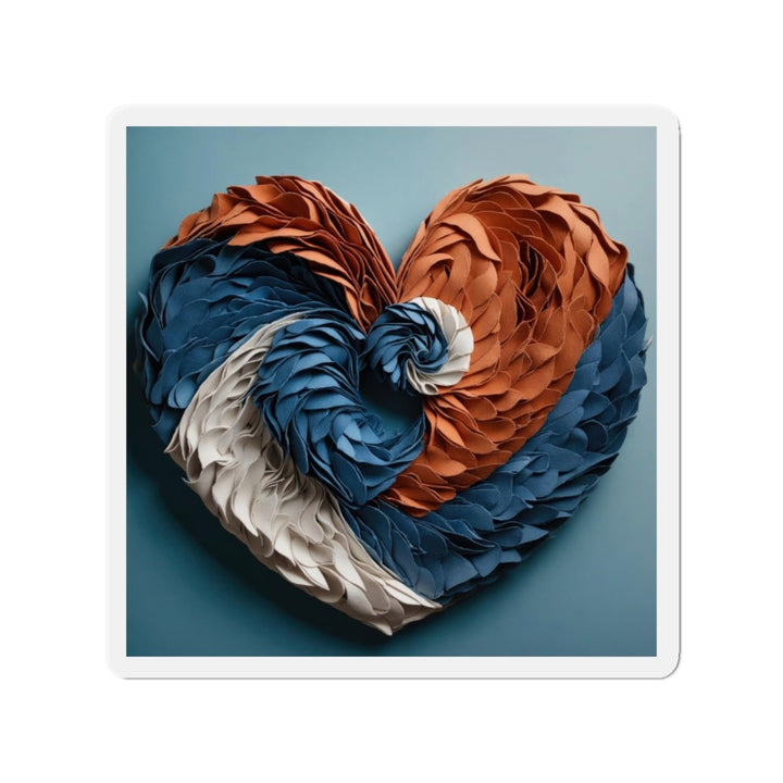 Textured Heart Art - Die-cut Magnet - Home Decor - g(0D·IO) - 5" x 5" - Die-Cut - 1 pc