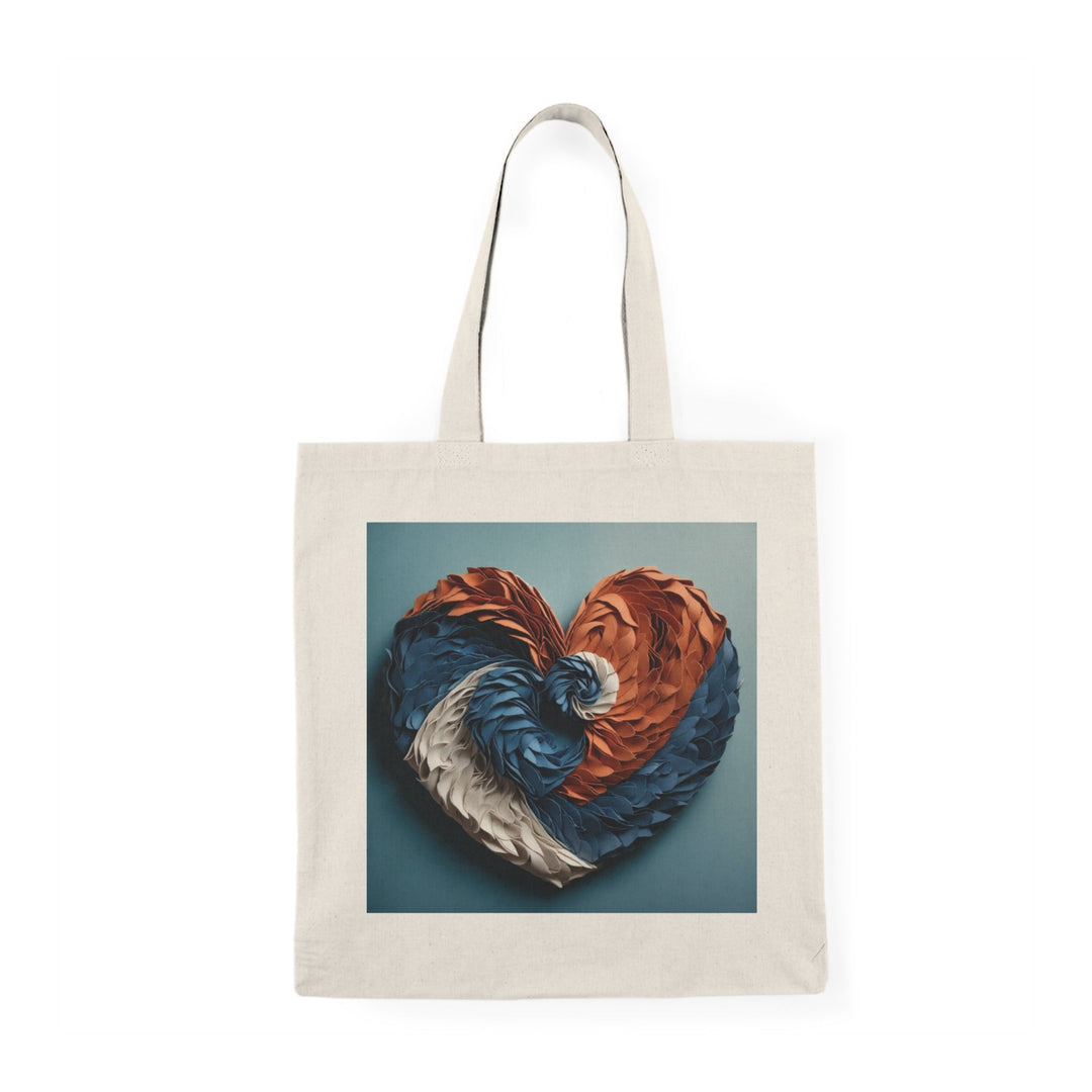 Textured Heart Art - Natural Tote Bag - Bags - g(0D·IO) - 15" x 16" - Natural -