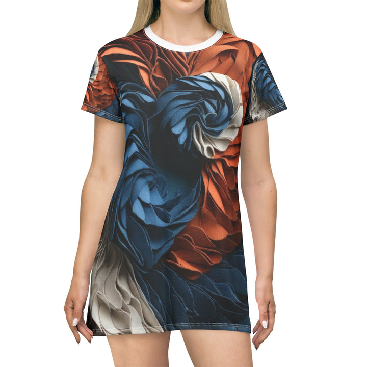 Textured Heart Art - T-Shirt Dress - All Over Prints - g(0D·IO) - XS - -