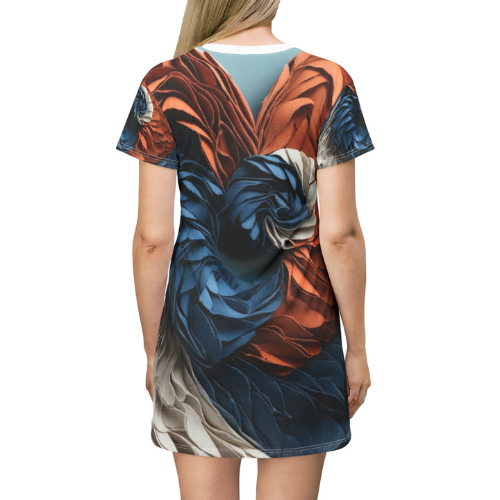 Textured Heart Art - T-Shirt Dress - All Over Prints - g(0D·IO) - XS - -