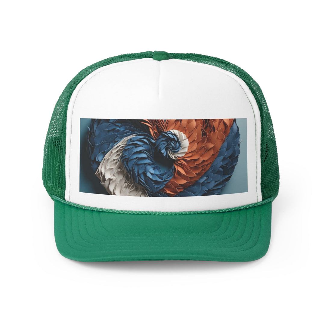 Textured Heart Art - Trucker Hat - Hats - g(0D·IO) - Green - One size -