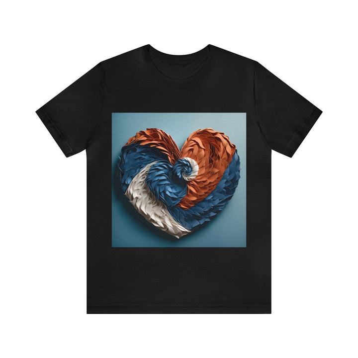 Textured Heart Art - Unisex Jersey Short Sleeve Tee - T-Shirt - g(0D·IO) - Black - S -