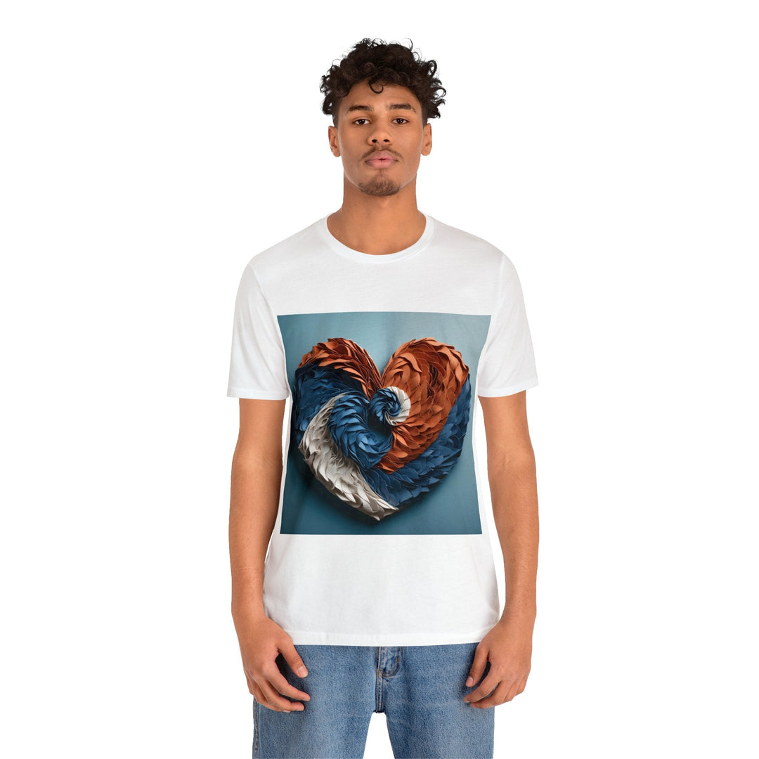 Textured Heart Art - Unisex Jersey Short Sleeve Tee - T-Shirt - g(0D·IO) - Black - S -