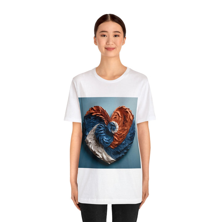 Textured Heart Art - Unisex Jersey Short Sleeve Tee - T-Shirt - g(0D·IO) - Black - S -