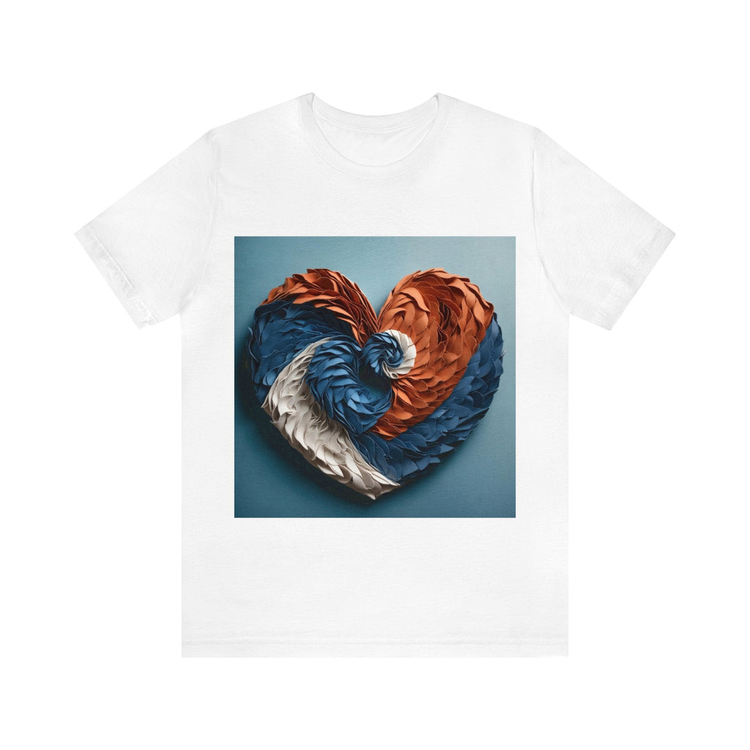 Textured Heart Art - Unisex Jersey Short Sleeve Tee - T-Shirt - g(0D·IO) - White - S -