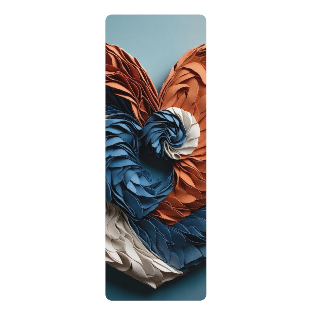 Textured Heart Art - Yoga Mat - Home Decor - g(0D·IO) - 24” x 68” - -