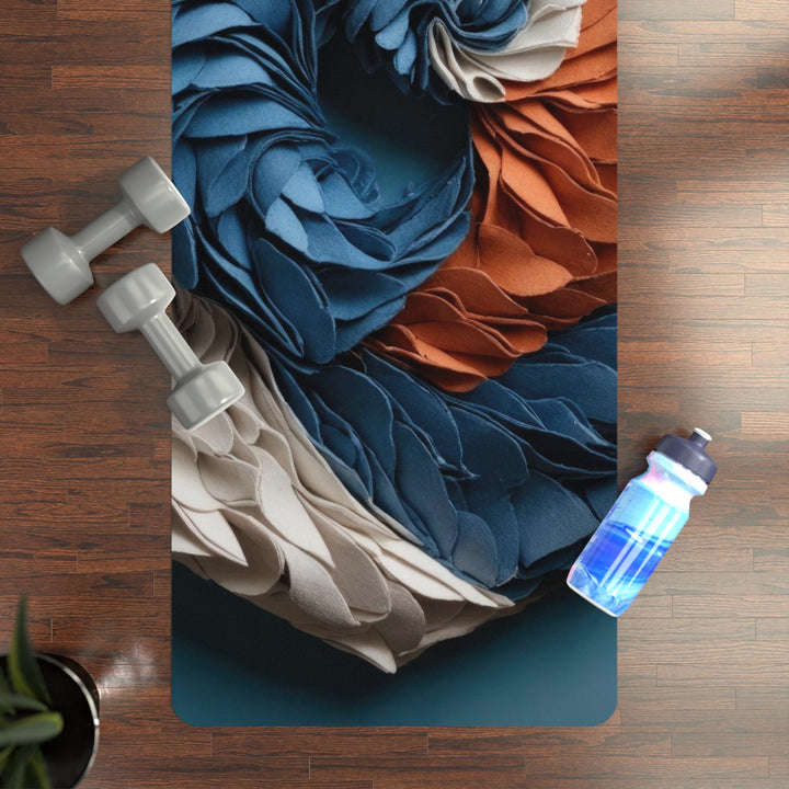 Textured Heart Art - Yoga Mat - Home Decor - g(0D·IO) - 24” x 68” - -
