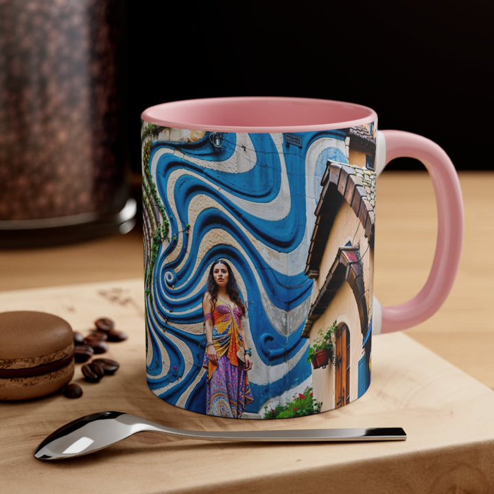 Urban Whimsical Vortex - Accent Coffee Mug - Mug - g(0D·IO) - Pink - 11oz -