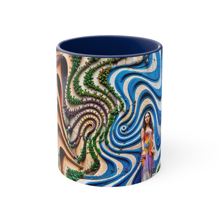 Urban Whimsical Vortex - Accent Coffee Mug - Mug - g(0D·IO) - Navy - 11oz -