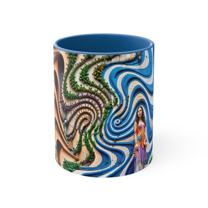 Urban Whimsical Vortex - Accent Coffee Mug - Mug - g(0D·IO) - Blue - 11oz -