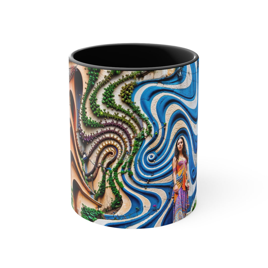 Urban Whimsical Vortex - Accent Coffee Mug - Mug - g(0D·IO) - Black - 11oz -