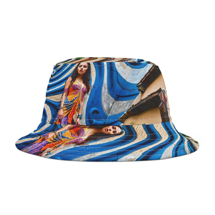 Urban Whimsical Vortex - Bucket Hat - Hats - g(0D·IO) - Large - White stitching -