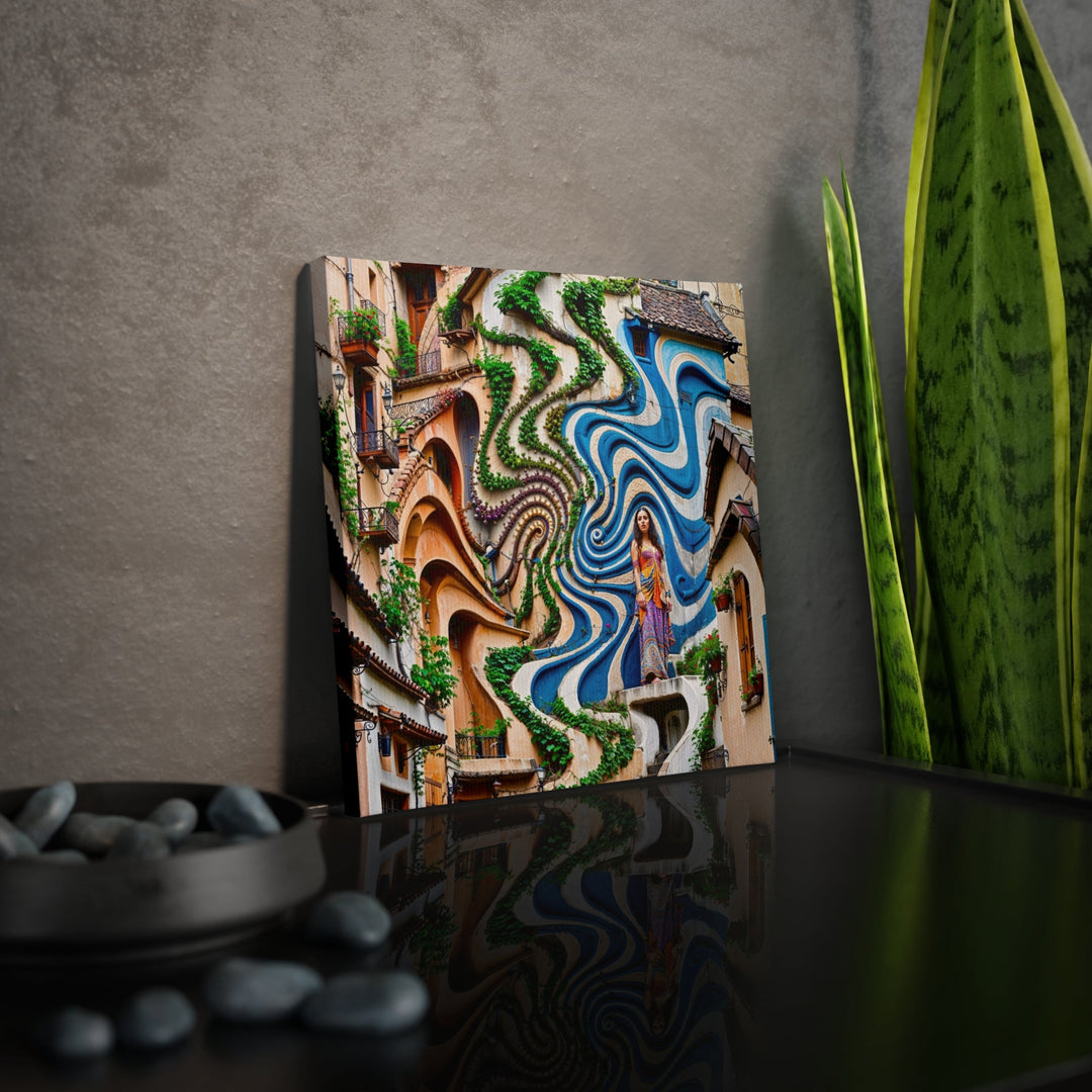 Urban Whimsical Vortex - Canvas Photo Tile - Canvas - g(0D·IO) - 8" x 8" (Square) - 0.5" -