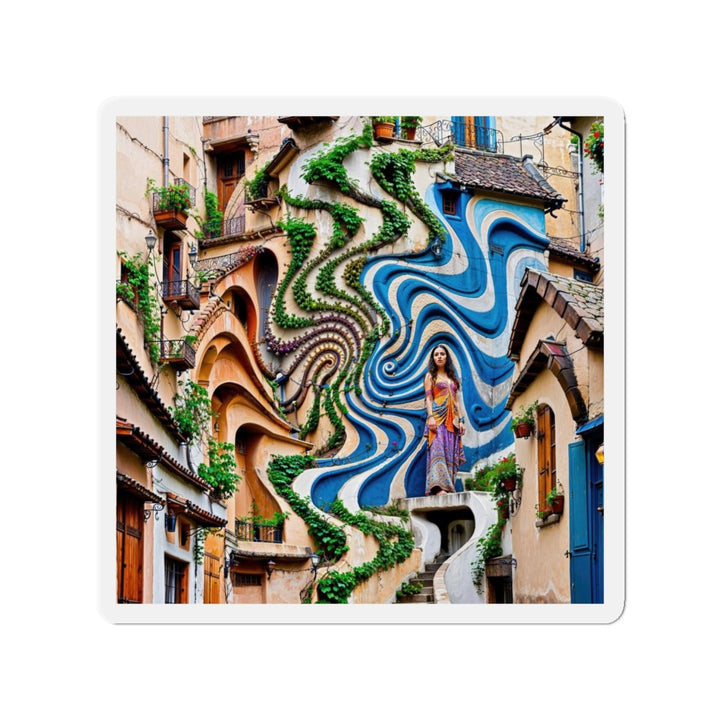 Urban Whimsical Vortex - Die-cut Magnet - Home Decor - g(0D·IO) - 6 × 6" - Die-Cut - 1 pc