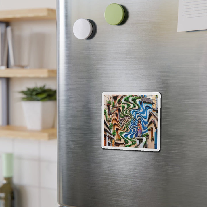 Urban Whimsical Vortex - Die-cut Magnet - Home Decor - g(0D·IO) - 6 × 6" - Die-Cut - 1 pc
