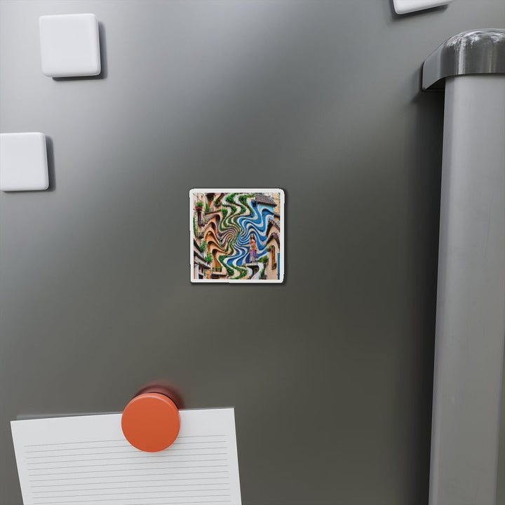 Urban Whimsical Vortex - Die-cut Magnet - Home Decor - g(0D·IO) - 6 × 6" - Die-Cut - 1 pc