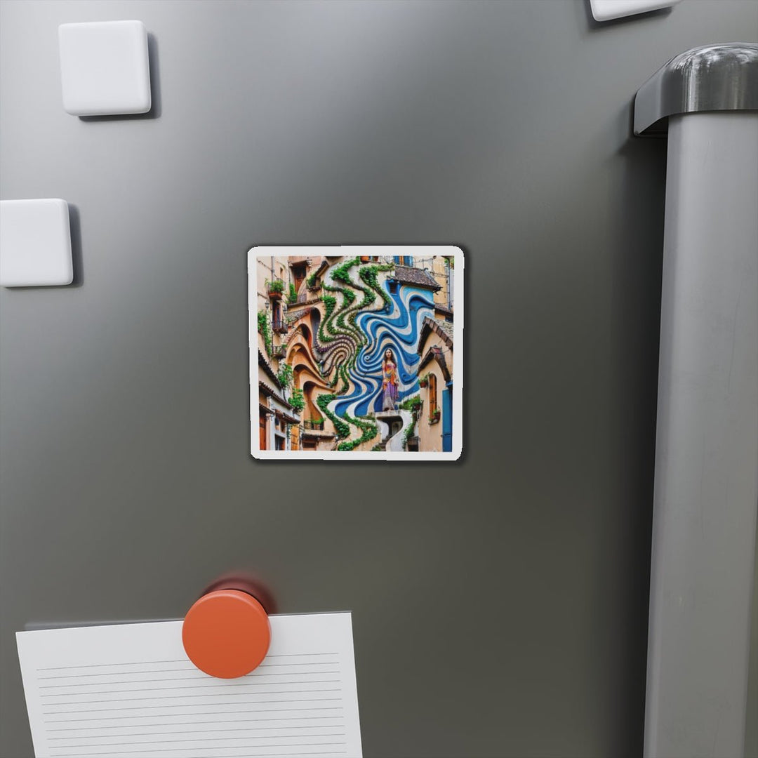 Urban Whimsical Vortex - Die-cut Magnet - Home Decor - g(0D·IO) - 6 × 6" - Die-Cut - 1 pc