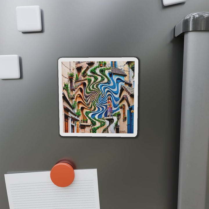 Urban Whimsical Vortex - Die-cut Magnet - Home Decor - g(0D·IO) - 6 × 6" - Die-Cut - 1 pc