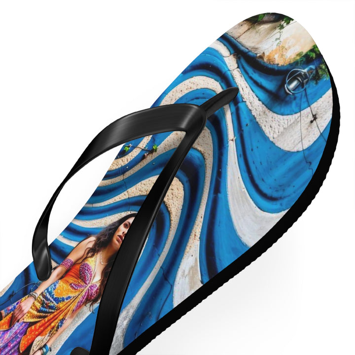 Urban Whimsical Vortex - Flip Flops - Shoes - g(0D·IO) - XL - Black sole -